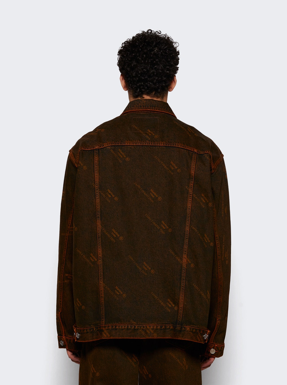 Oversized Denim Jacket Orange Laser - 4