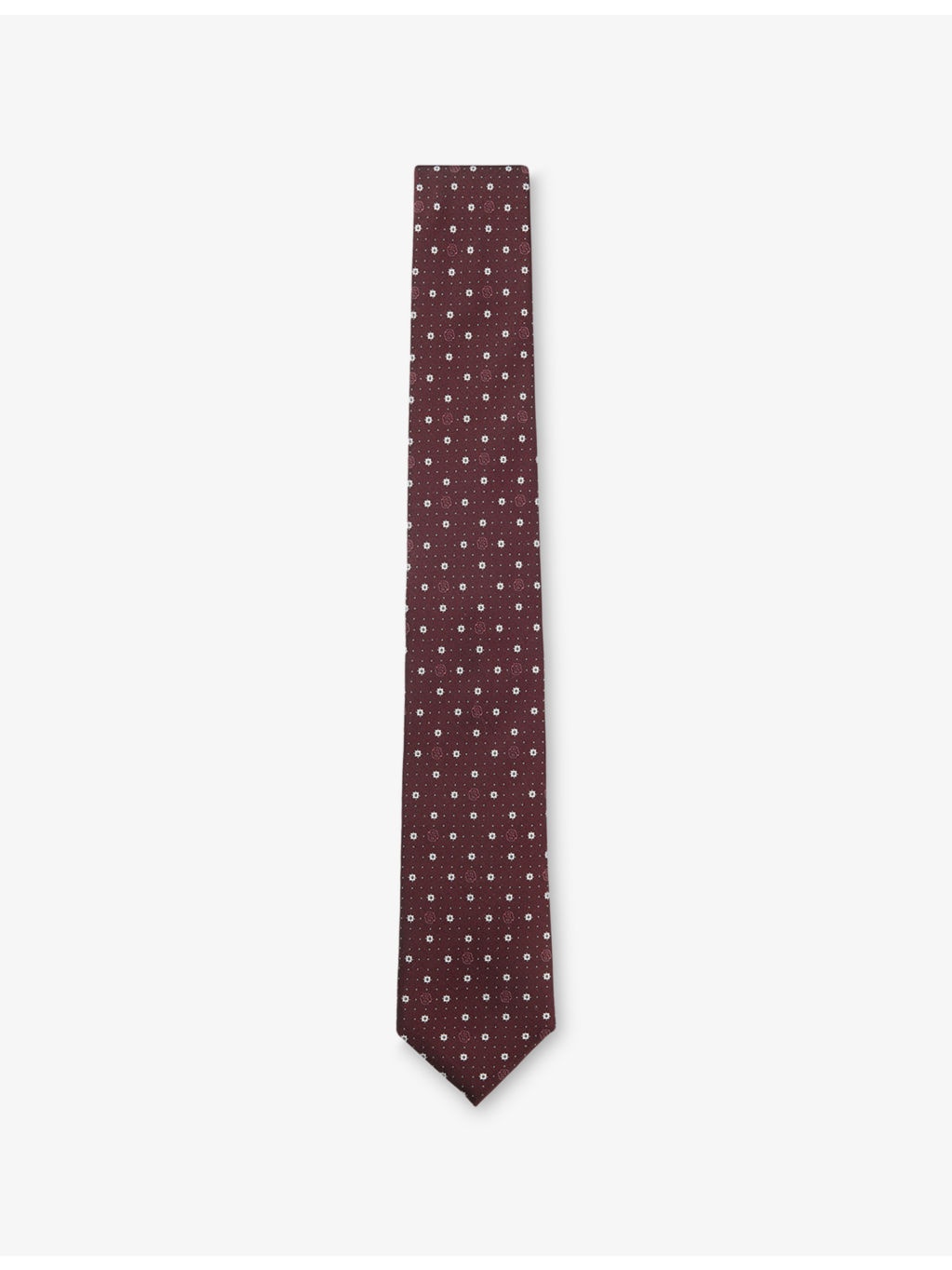 Micro Monogram-Pattern Silk-Blend Tie - 1