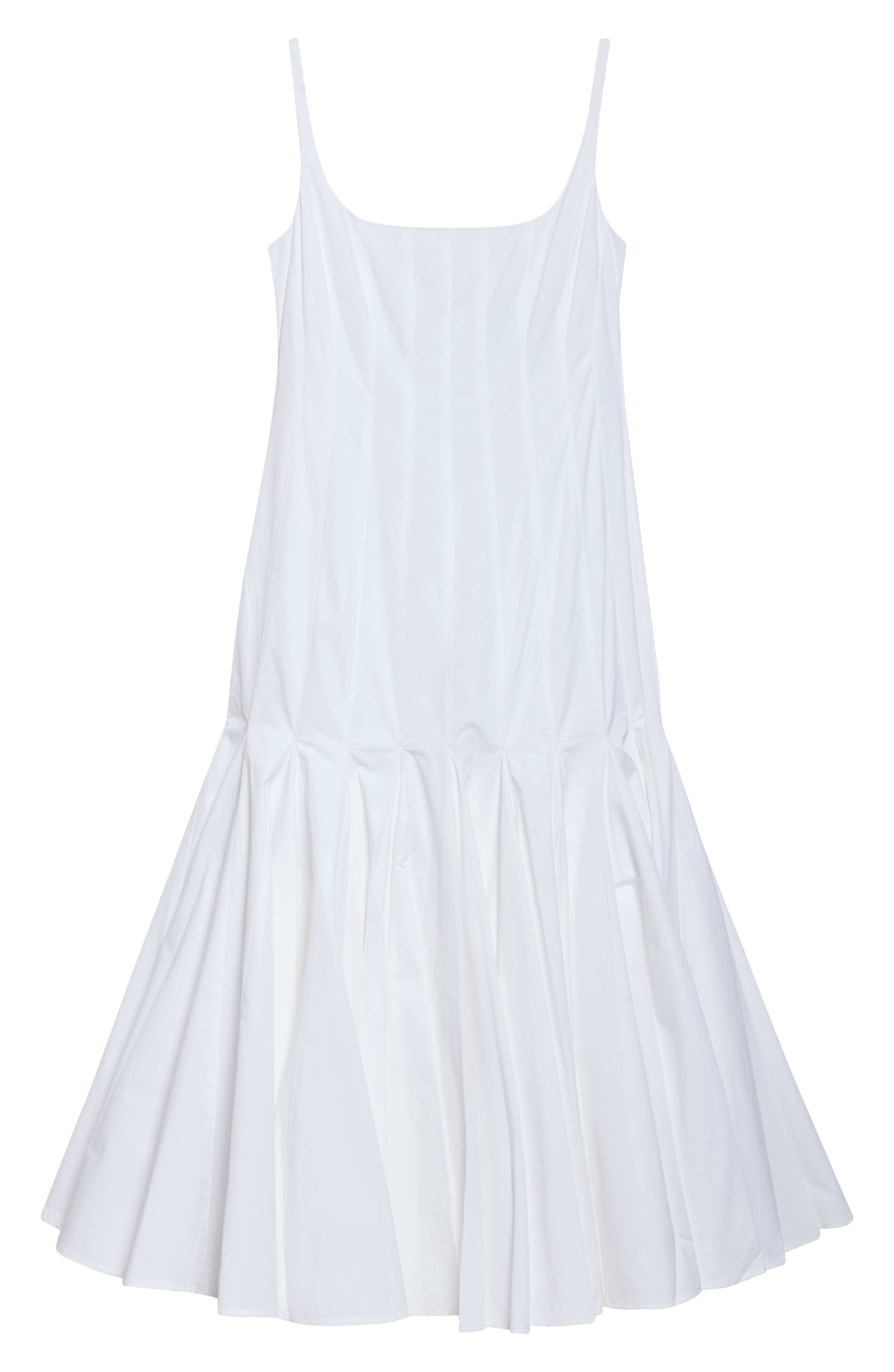 Jacquemus La Robe Agave Drop Waist Cotton Poplin Midi Dress in White at Nordstrom - 5
