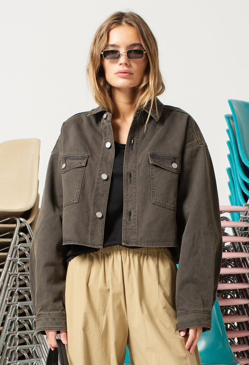 CROPPED HUDSON DENIM JACKET 2