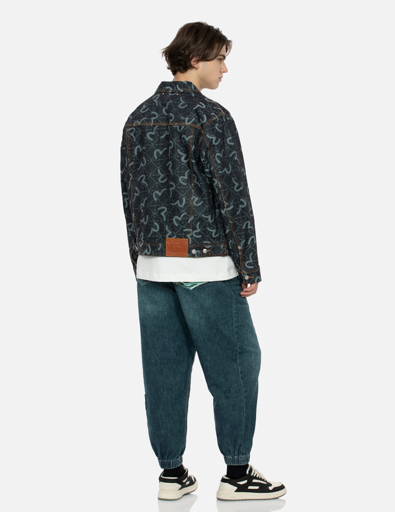 ALLOVER SEAGULL AND KAMON JACQUARD RELAX FIT DENIM JACKET 4