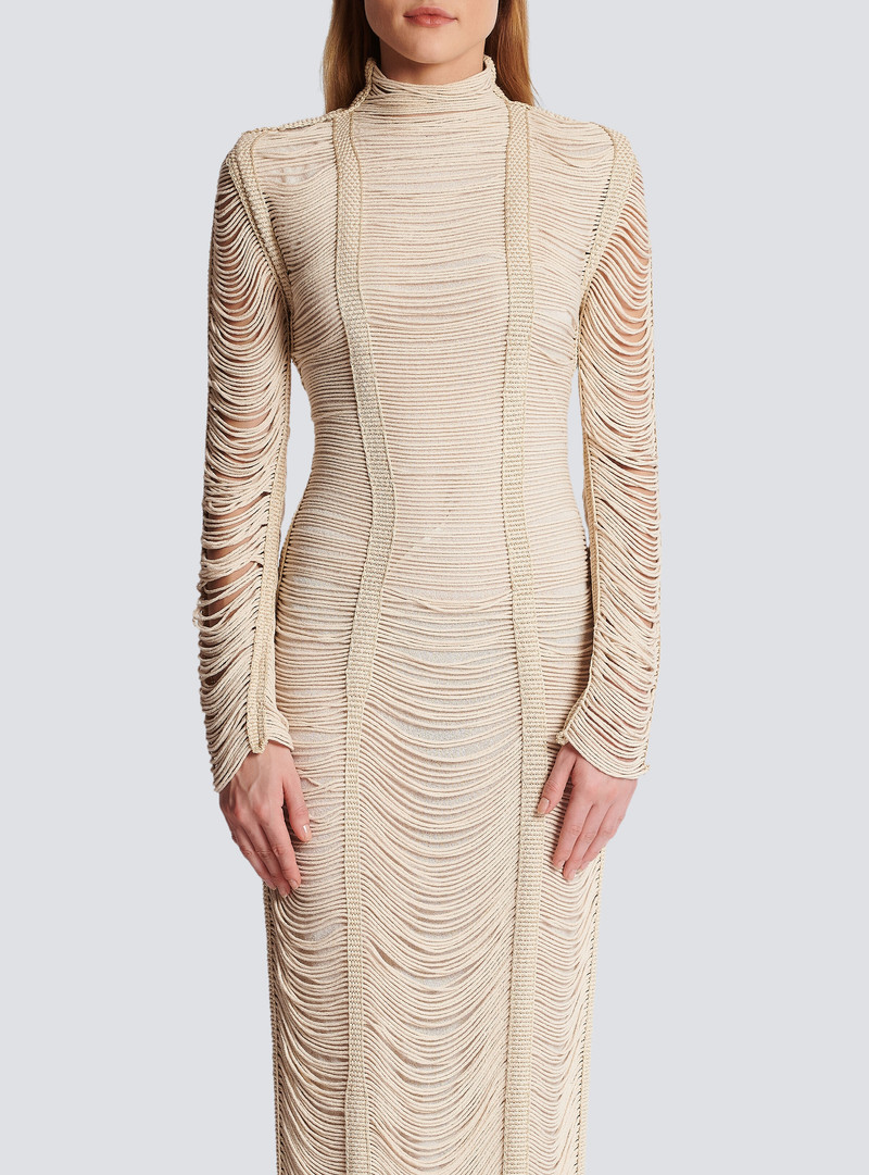 Openwork macramé maxi dress 5