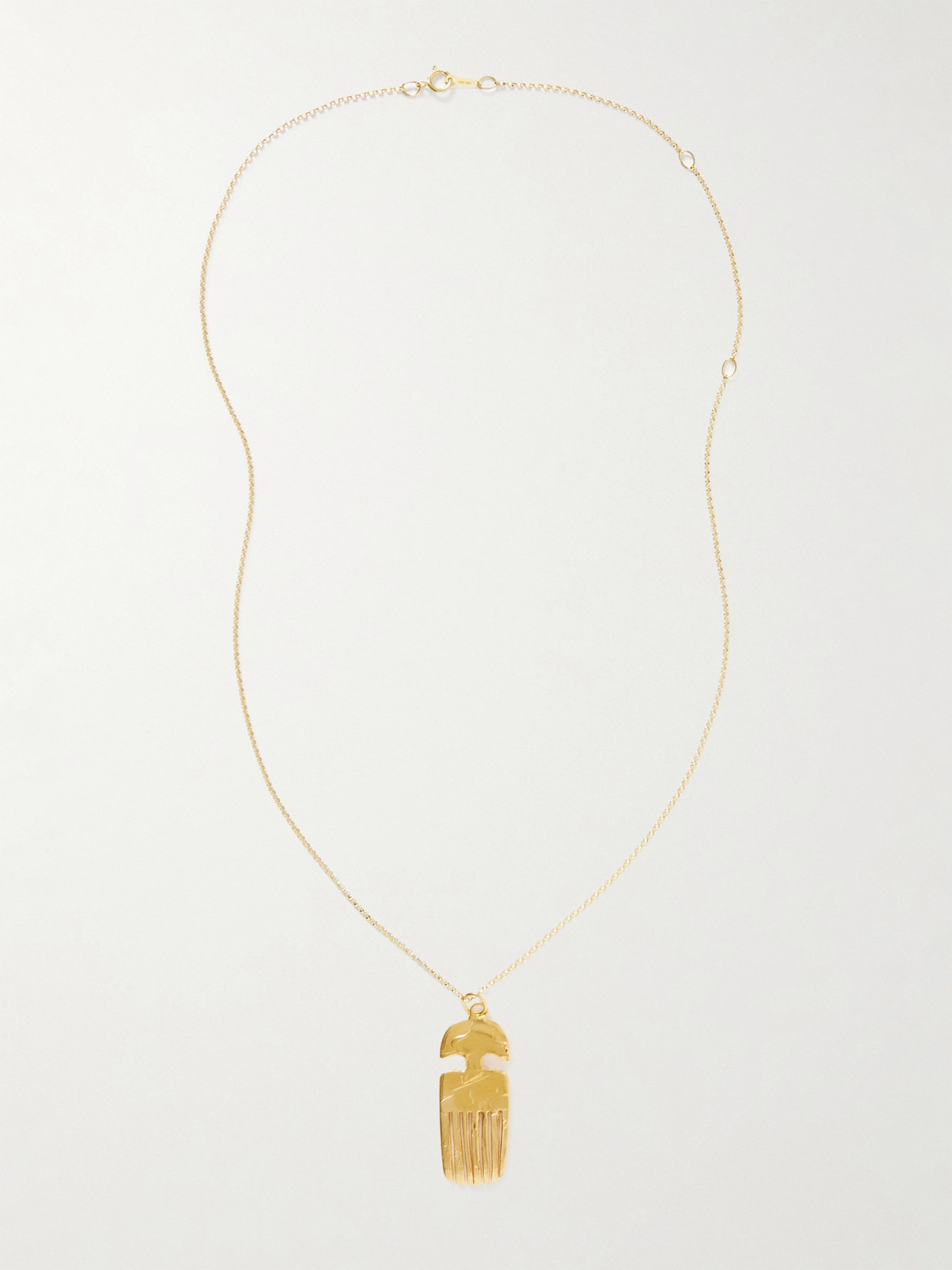 The Vanity Comb Recycled Gold-plated Necklace - 4