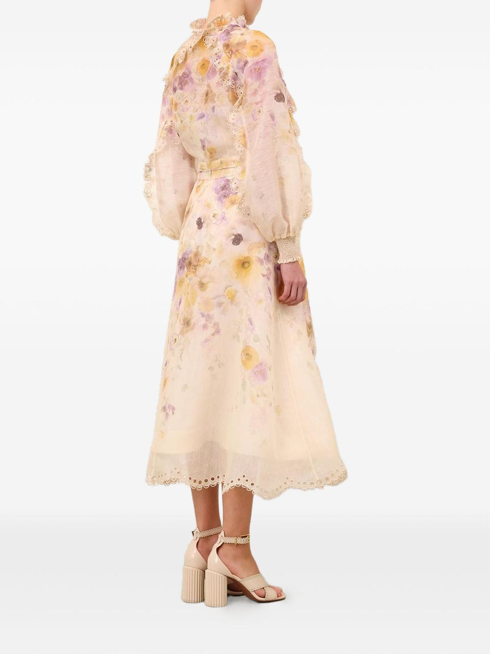 Memento embroidered midi skirt - 3