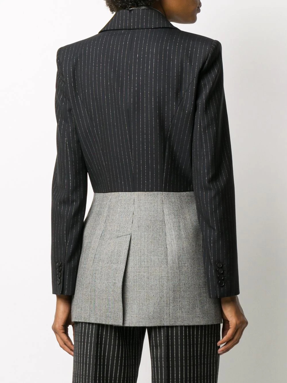 two-tone pinstripe coat - 4