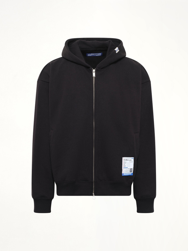 Maison MIHARAYASUHIRO Instrumental Heavy Weight Zip Hoodie in Black outlook