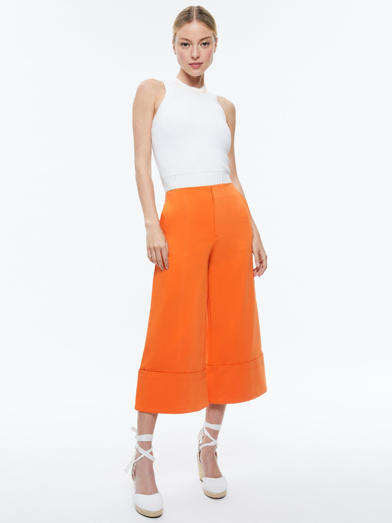 ANDRA WIDE LEG CROPPED CUFF PANT 3