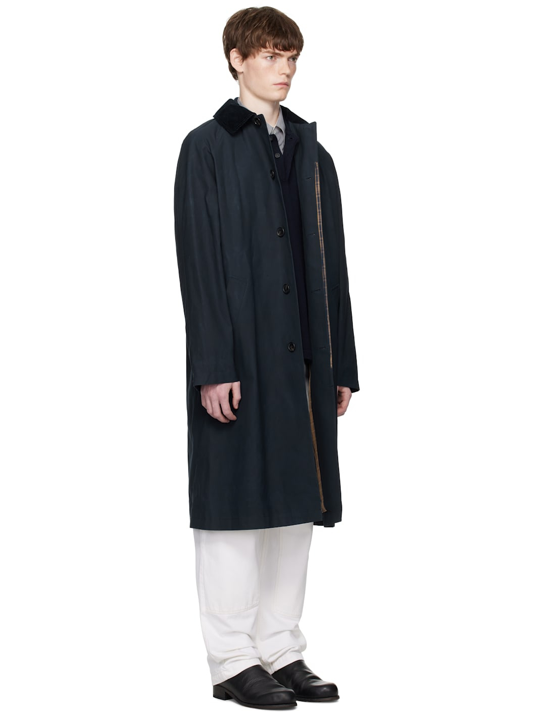 Navy Gaspard Mac Raincoat - 2