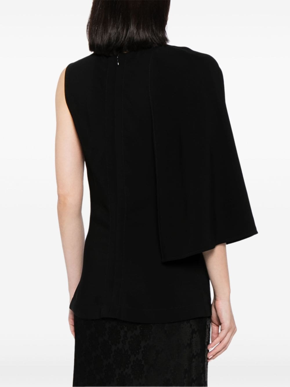 asymmetric one-sleeve top - 4