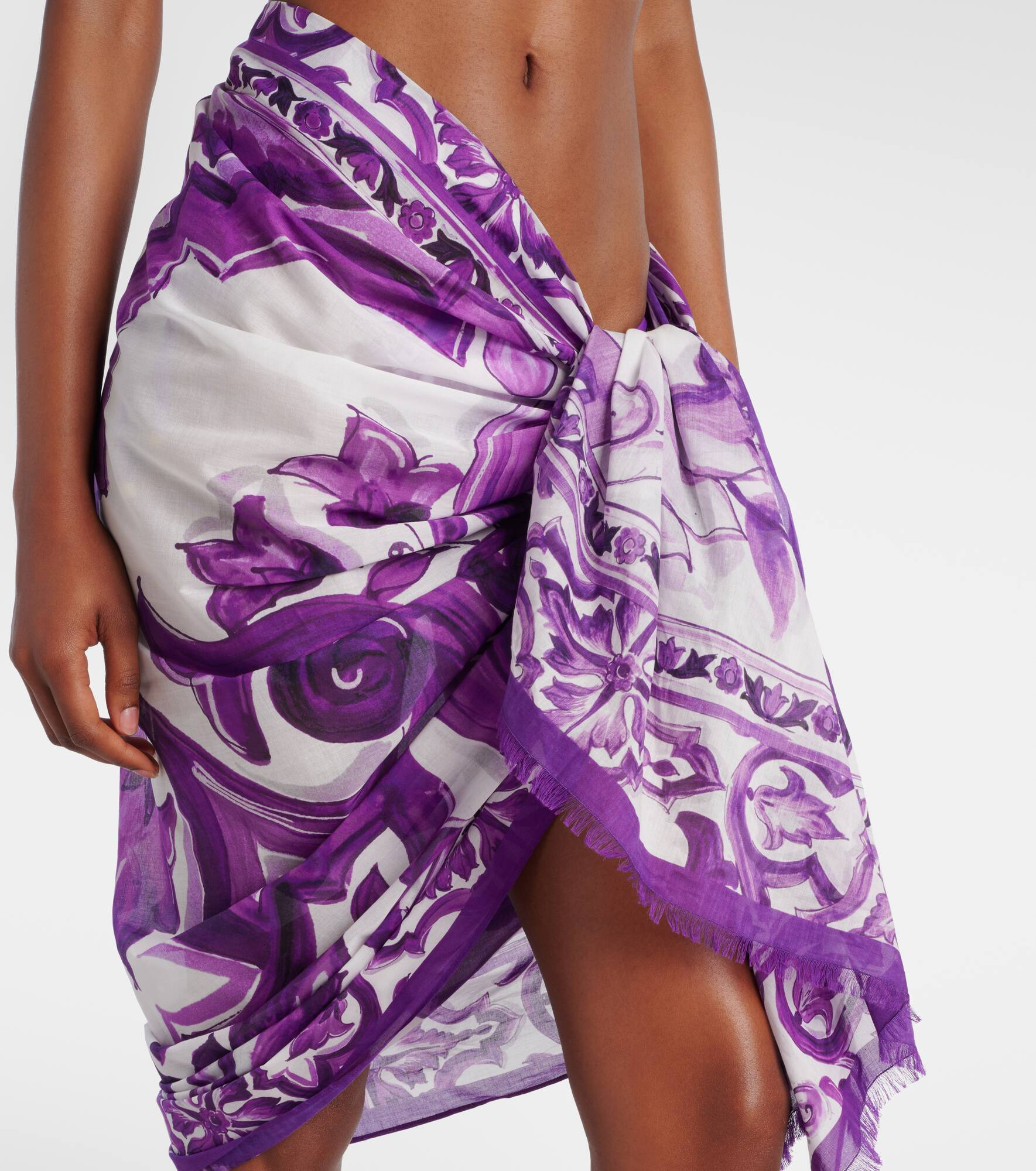 Majolica cotton beach cover-up - 4