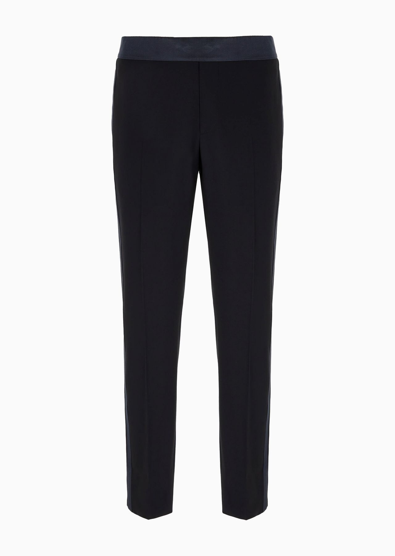 Giorgio’s wool crepe and grosgrain trousers - 1