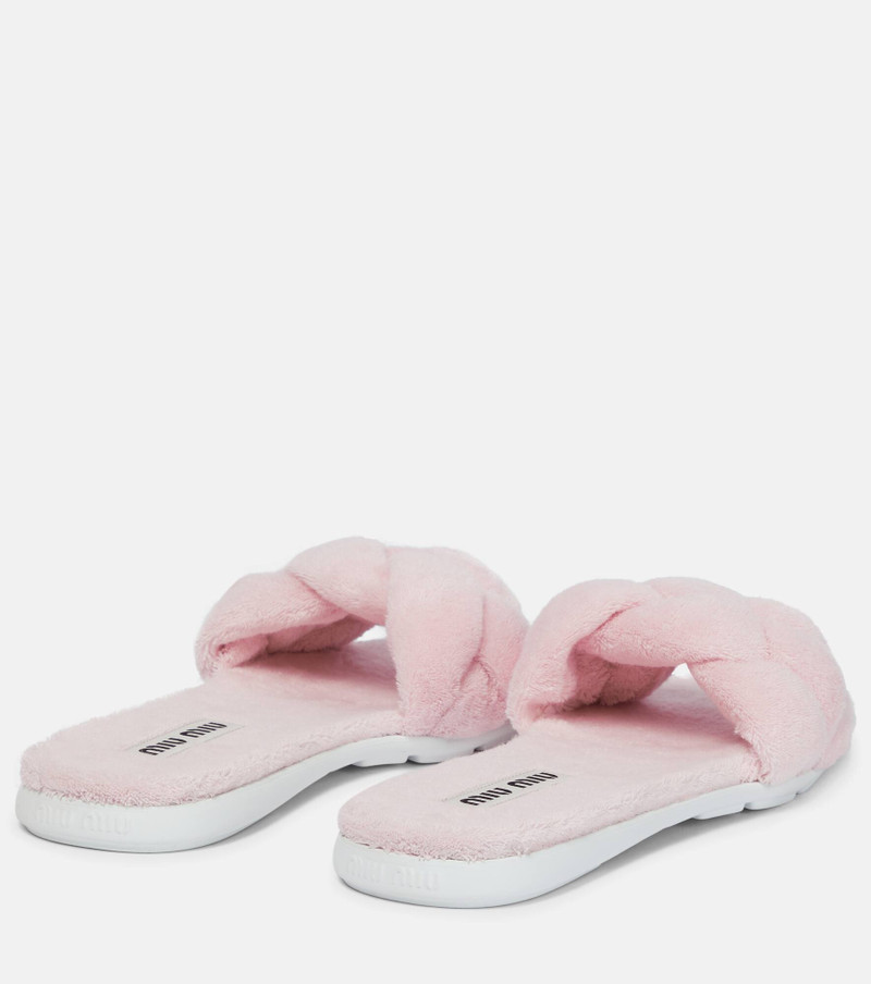 Miu Miu French terry slides outlook