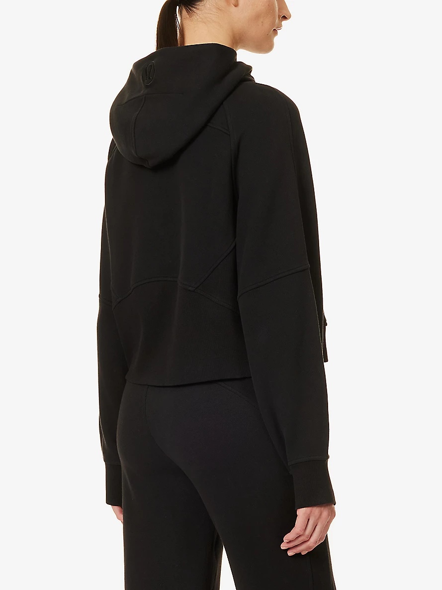 Scuba cropped cotton-blend hoody - 7
