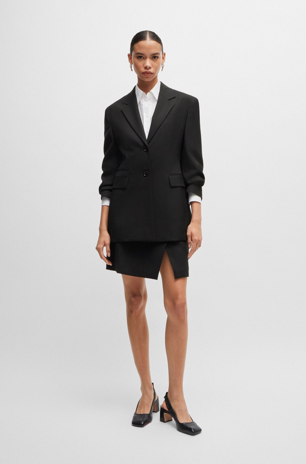 SLIM-FIT JACKET IN WOOL TWILL - 3