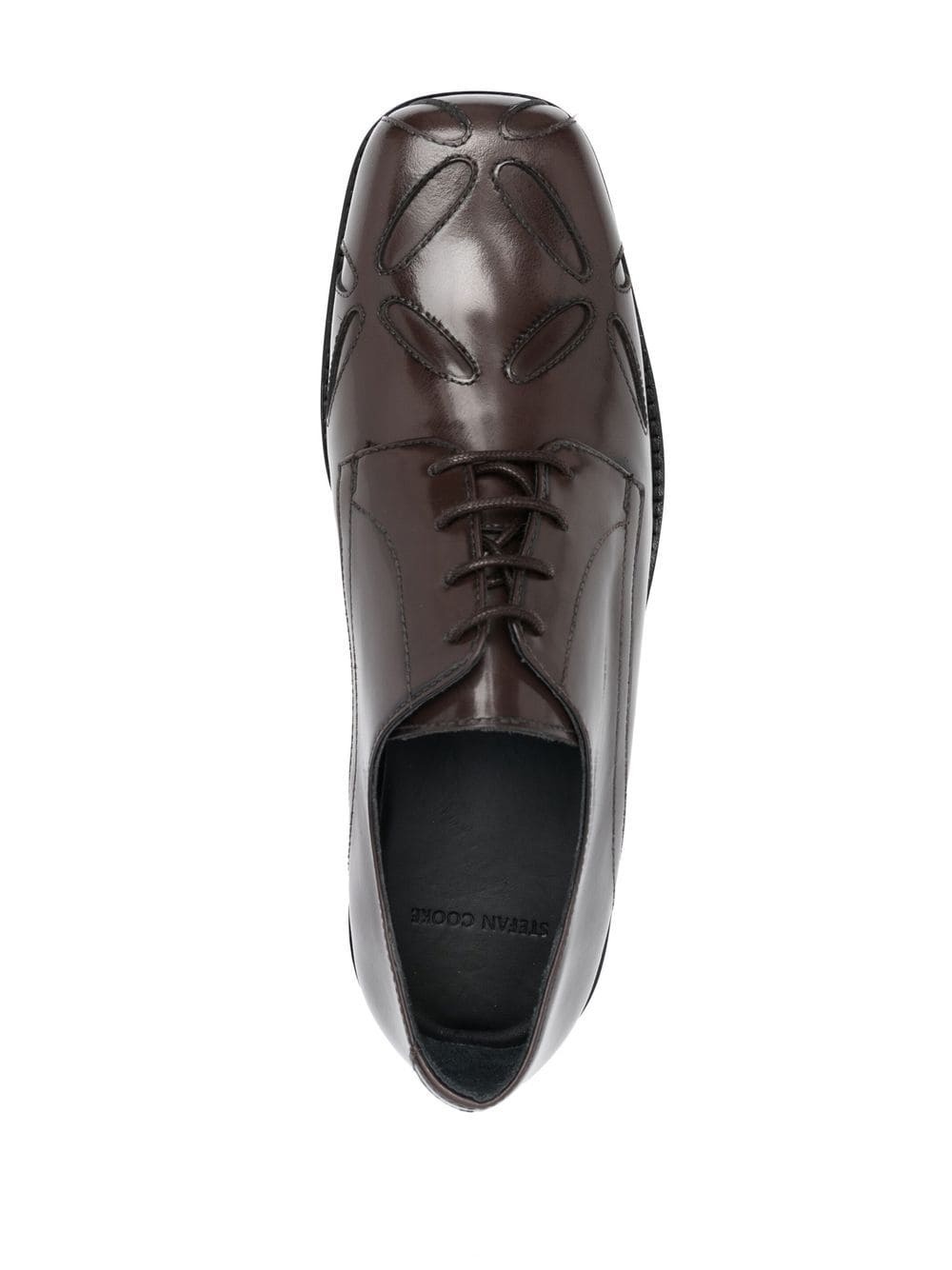 Slashed square-toe Derby shoes - 4