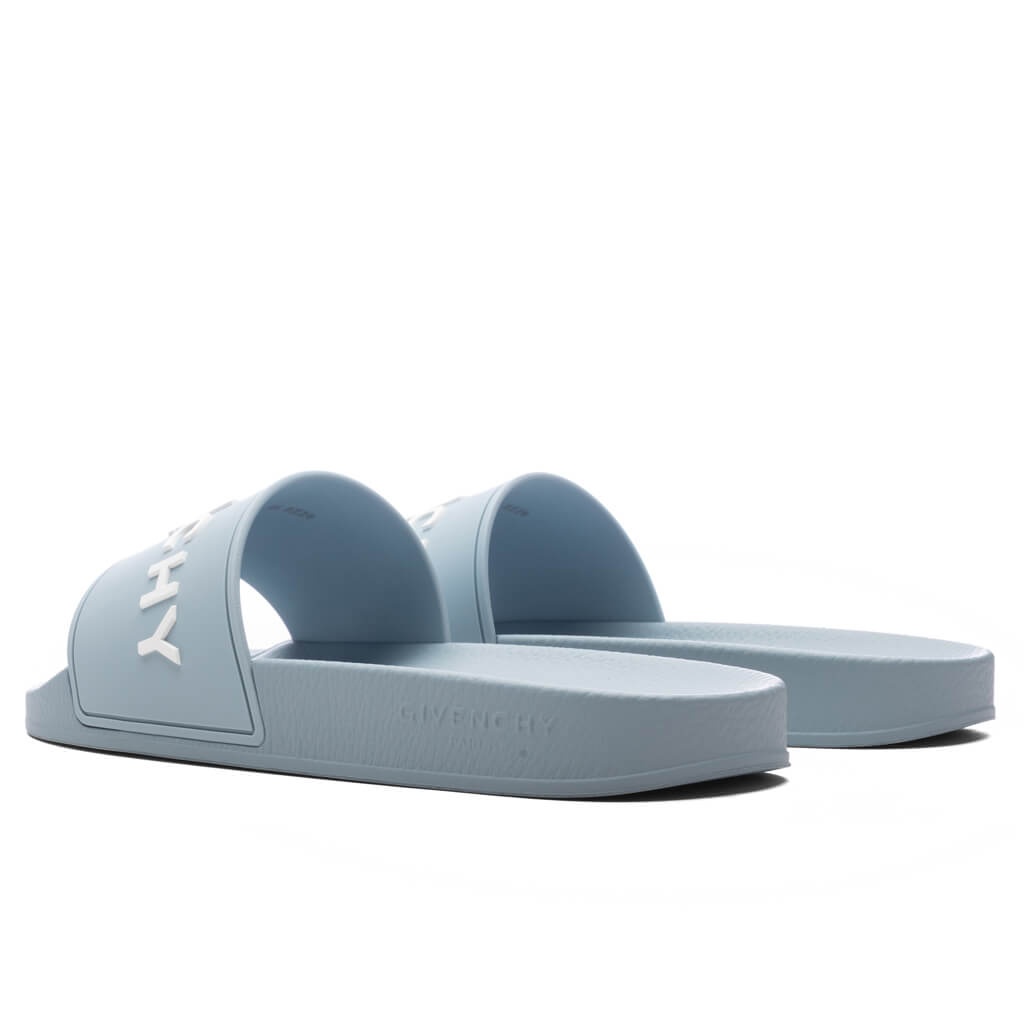 SLIDE FLAT SANDALS - SKY BLUE - 3