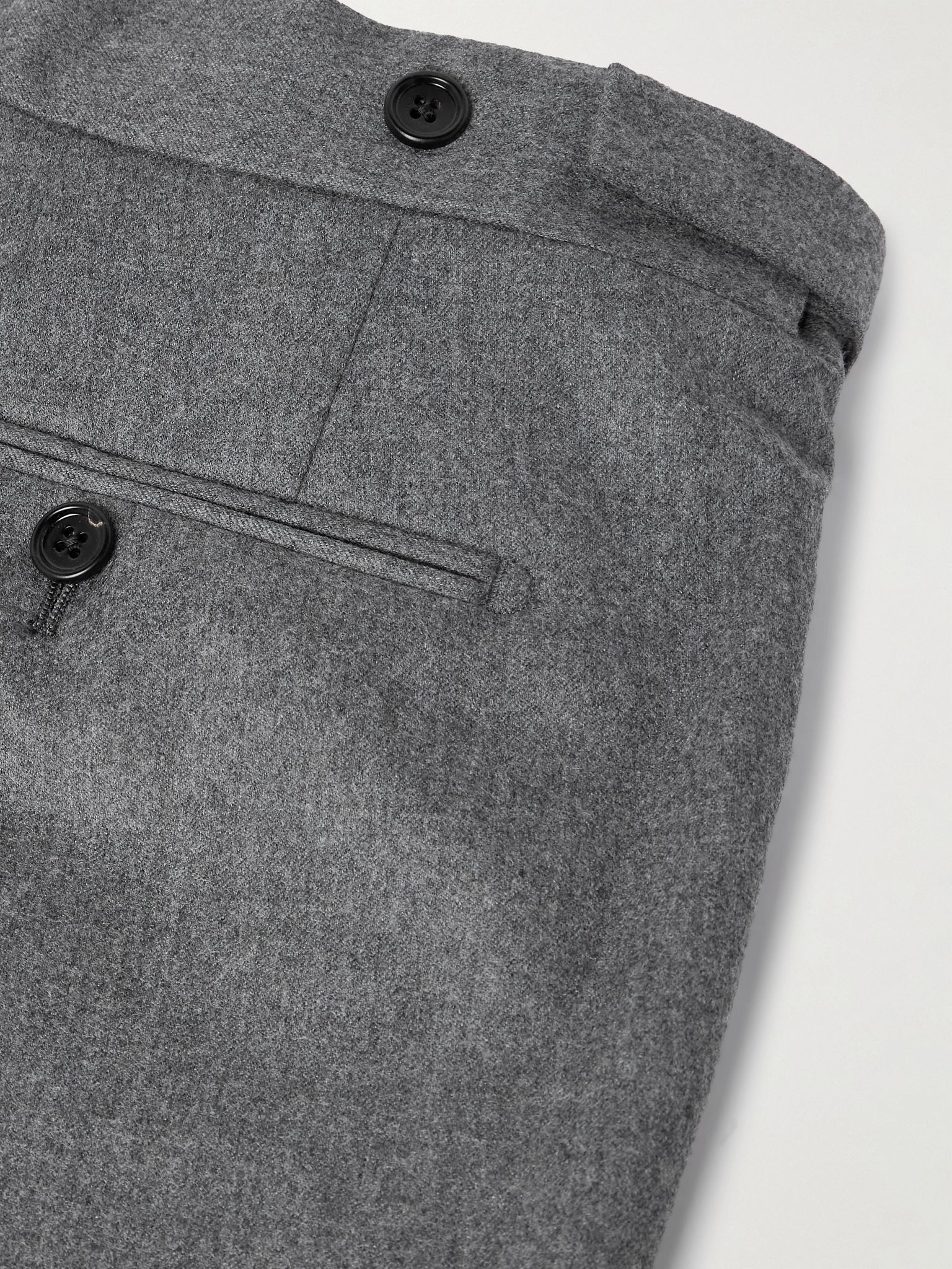 Dyllan Straight-Leg Wool-Flannel Suit Trousers Gray - 5