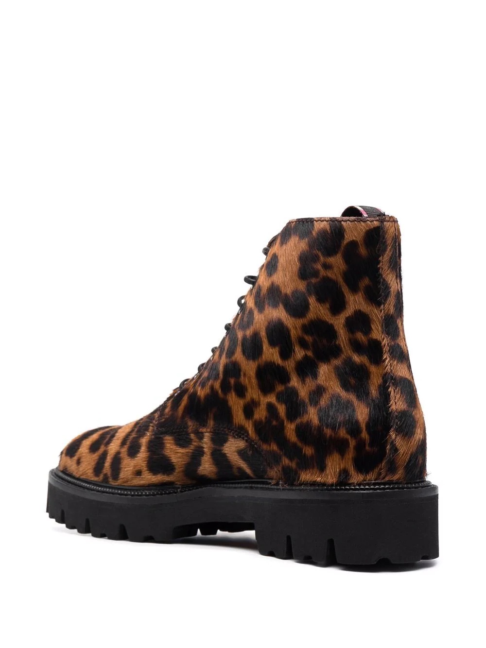 fur-trimed animal-print boots - 3