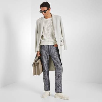 FENDI White wool and nylon Fendi Roma Capsule sweater outlook