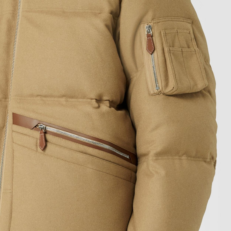 Detachable Hood Cotton Gabardine Puffer Jacket 5