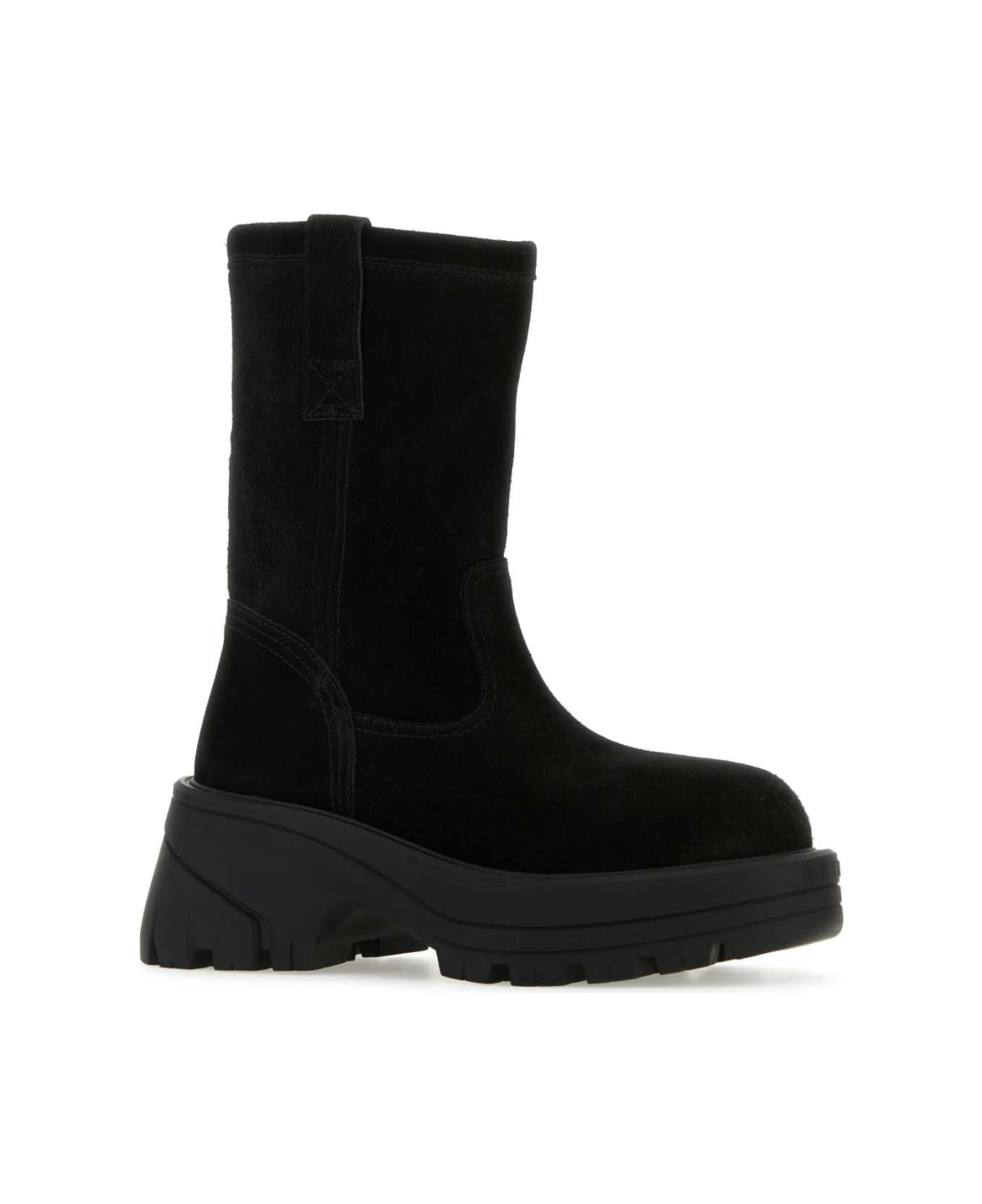 Black Suede Ankle Boots - 1