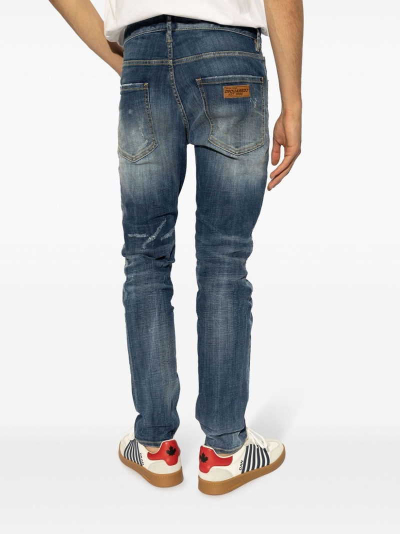 distressed slim-cut jeans 4