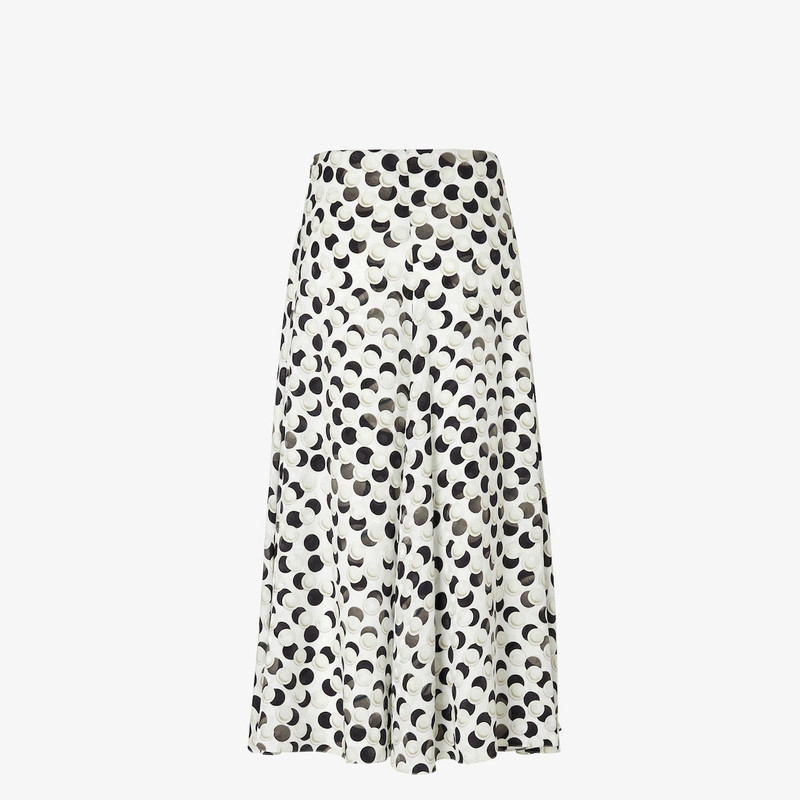 Skirt Black and white silk jacquard skirt 2