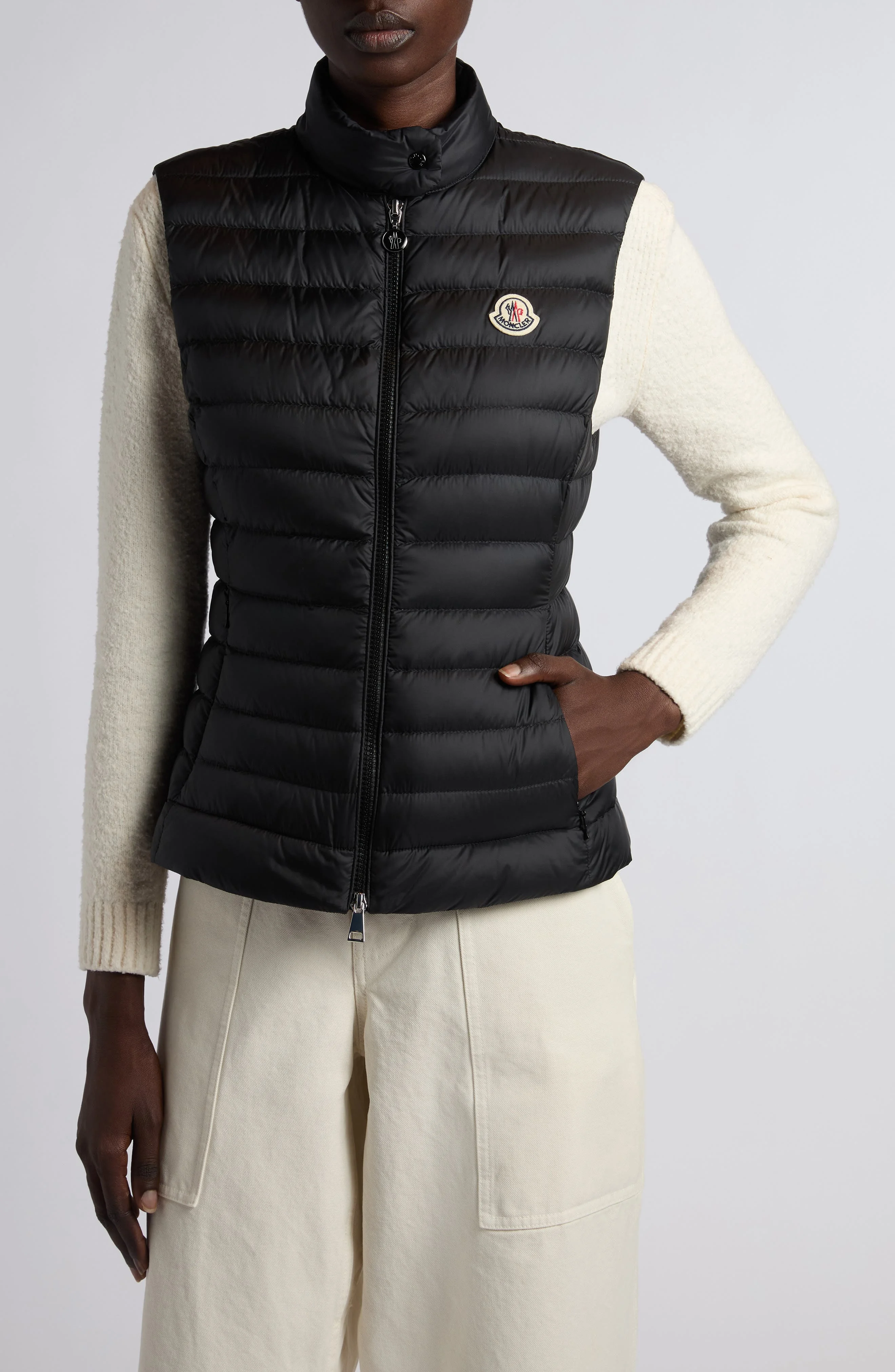 Moncler Igens Water Repellent Down Puffer Vest in Black at Nordstrom - 1