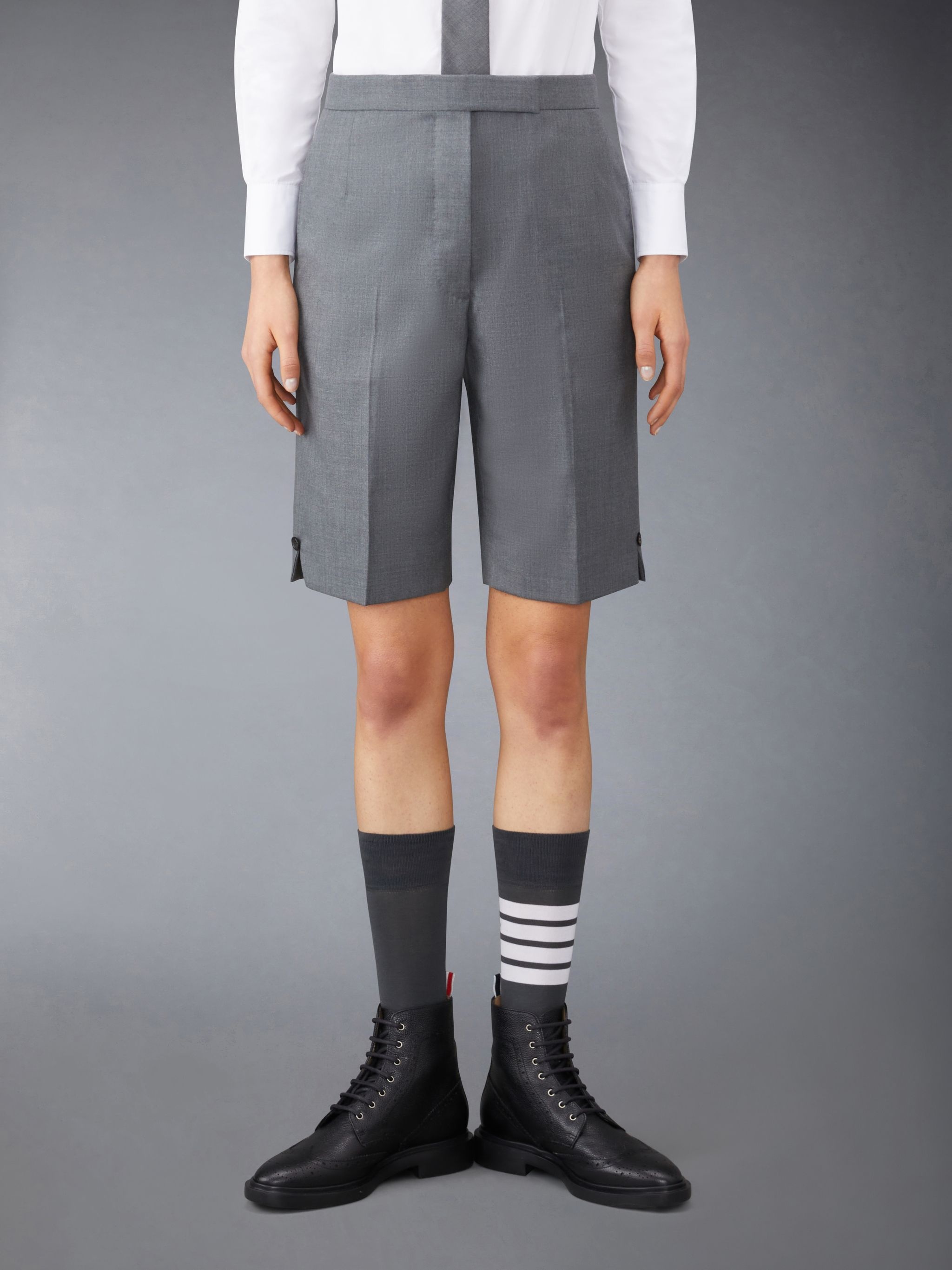 tailored high-waist shorts - 1
