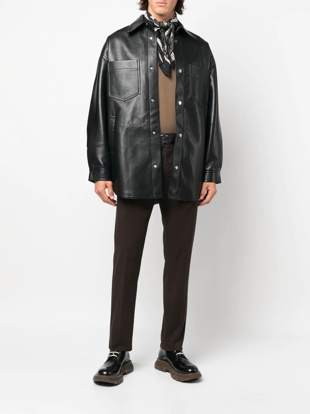 Martin leather overshirt - 2