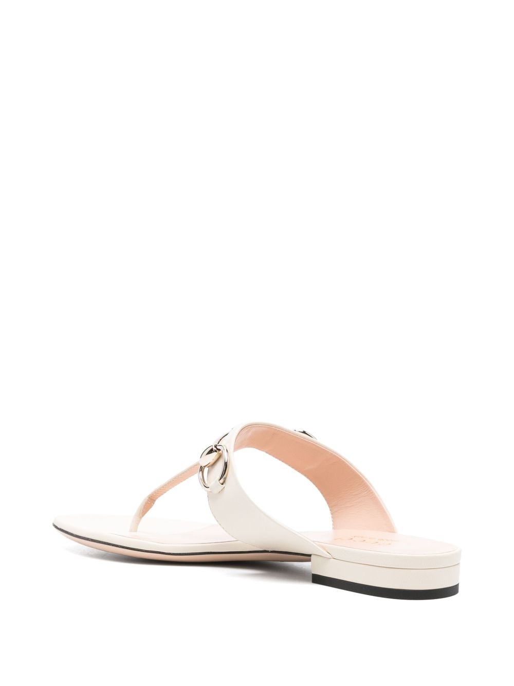 Gucci Women Lady Horsebit Leather Thong Sandals - 2