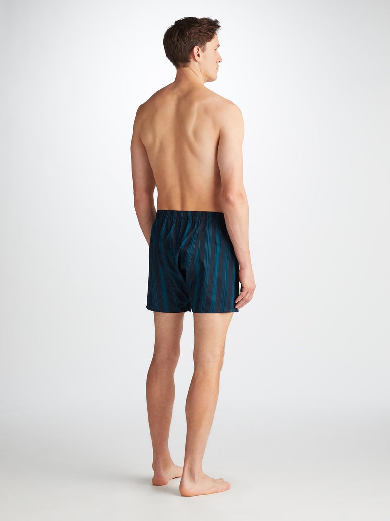 Men's Classic Fit Boxers Royal 222 Cotton Navy - 4