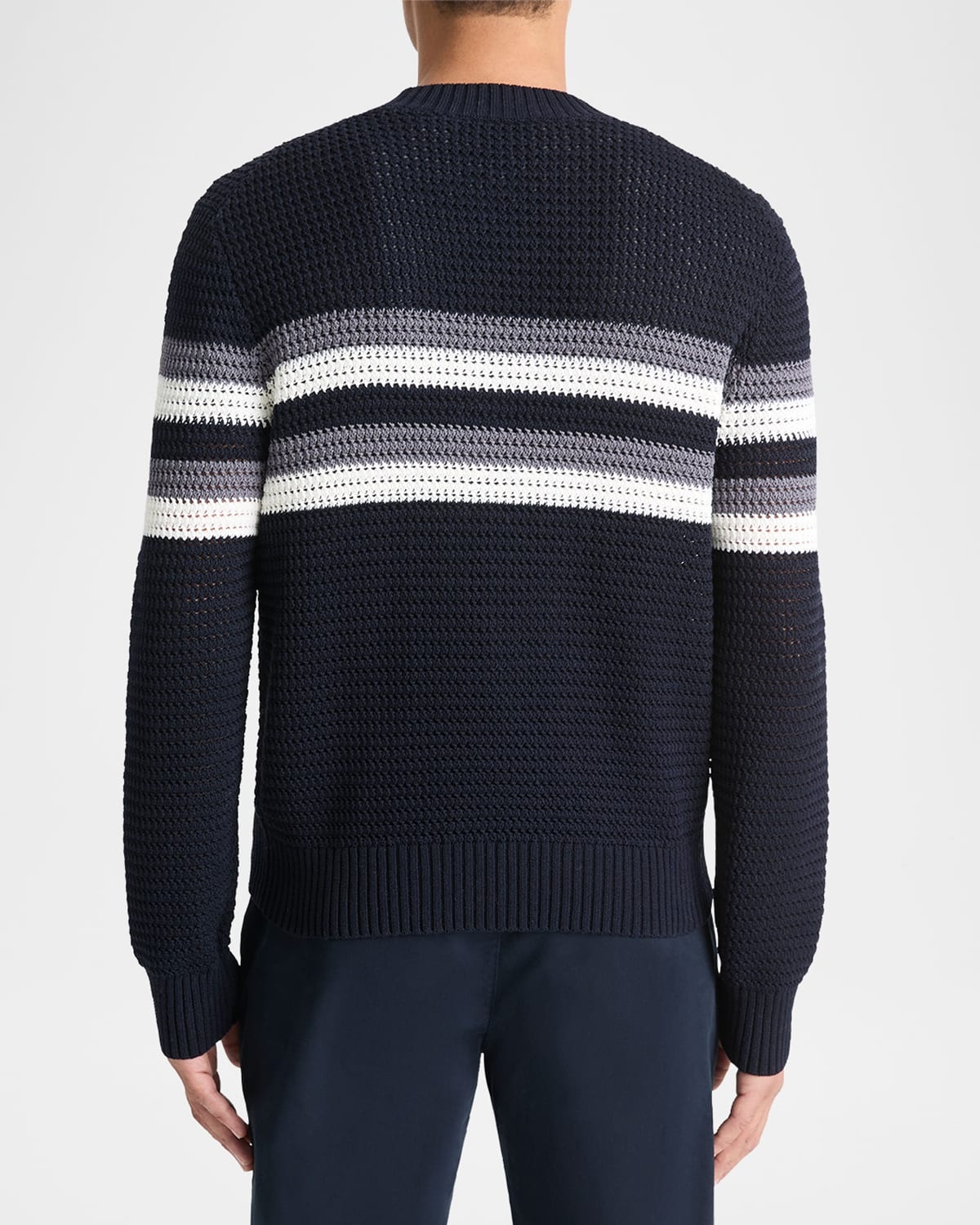 Men's Crochet Chest-Stripe T-Shirt - 3