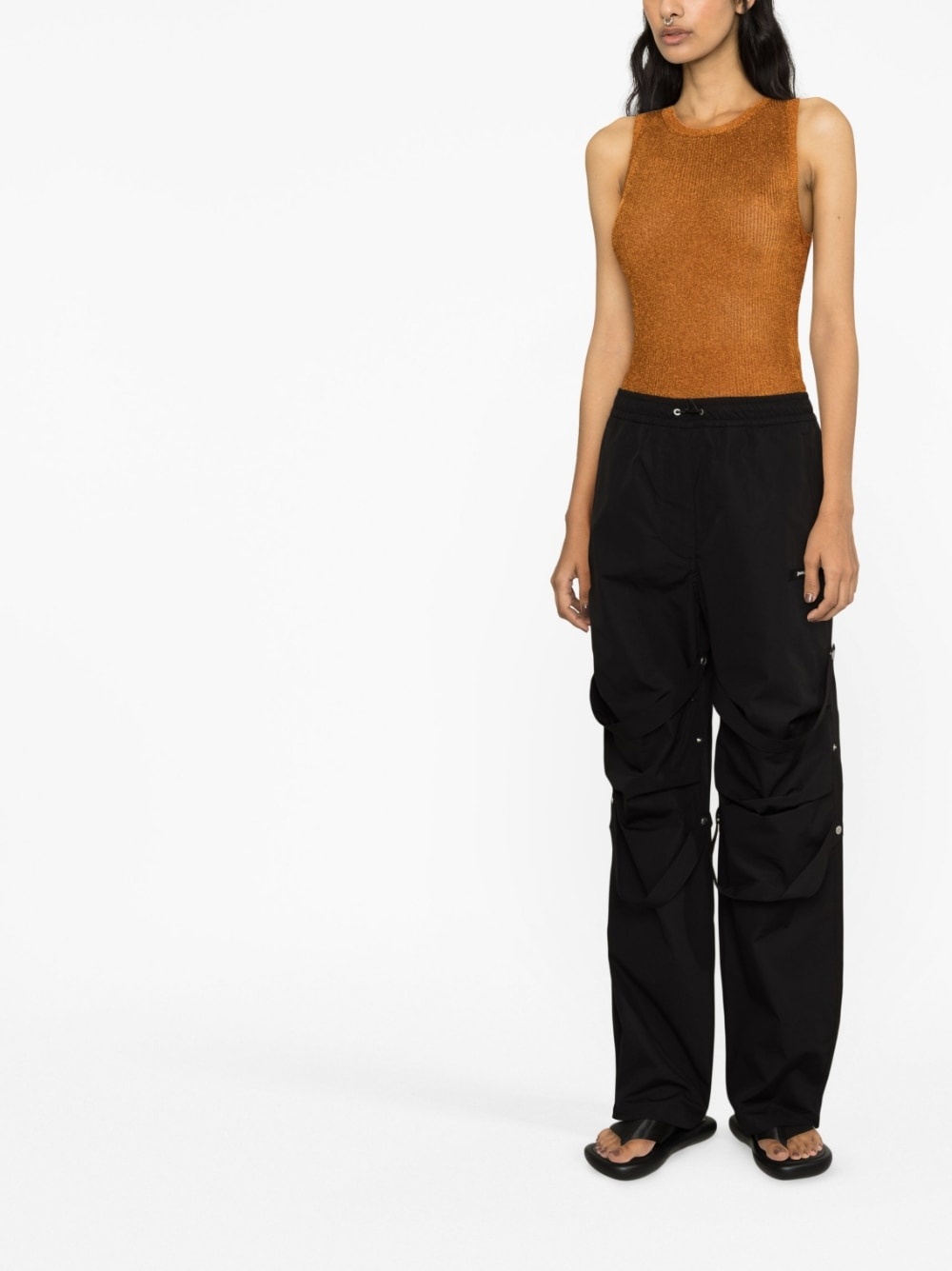 logo-print straight-leg trousers - 2