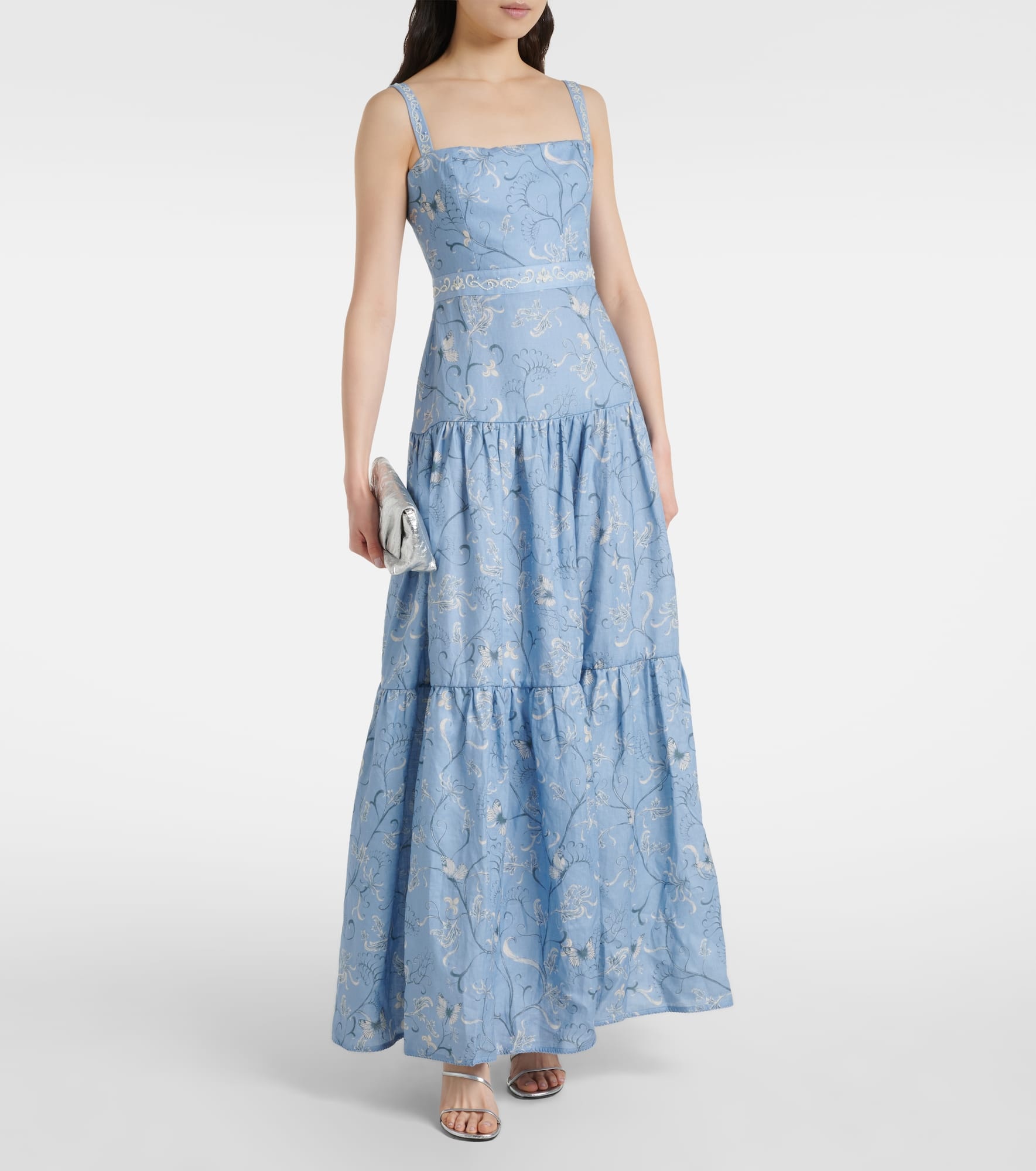 Lima Lymanopoda appliqué cotton maxi dress - 2