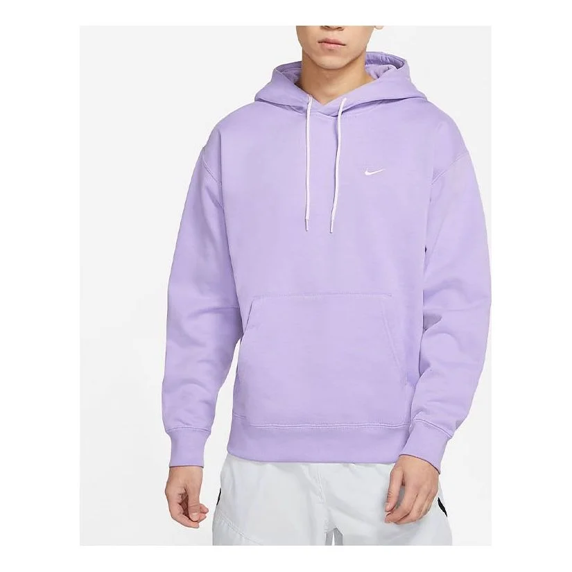 Men's Nike Logo Embroidered Solid Color Fleece Lined Purple DA0316-563 - 1
