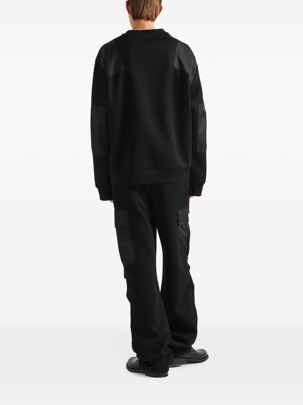 logo-triangle fleece track pants - 4