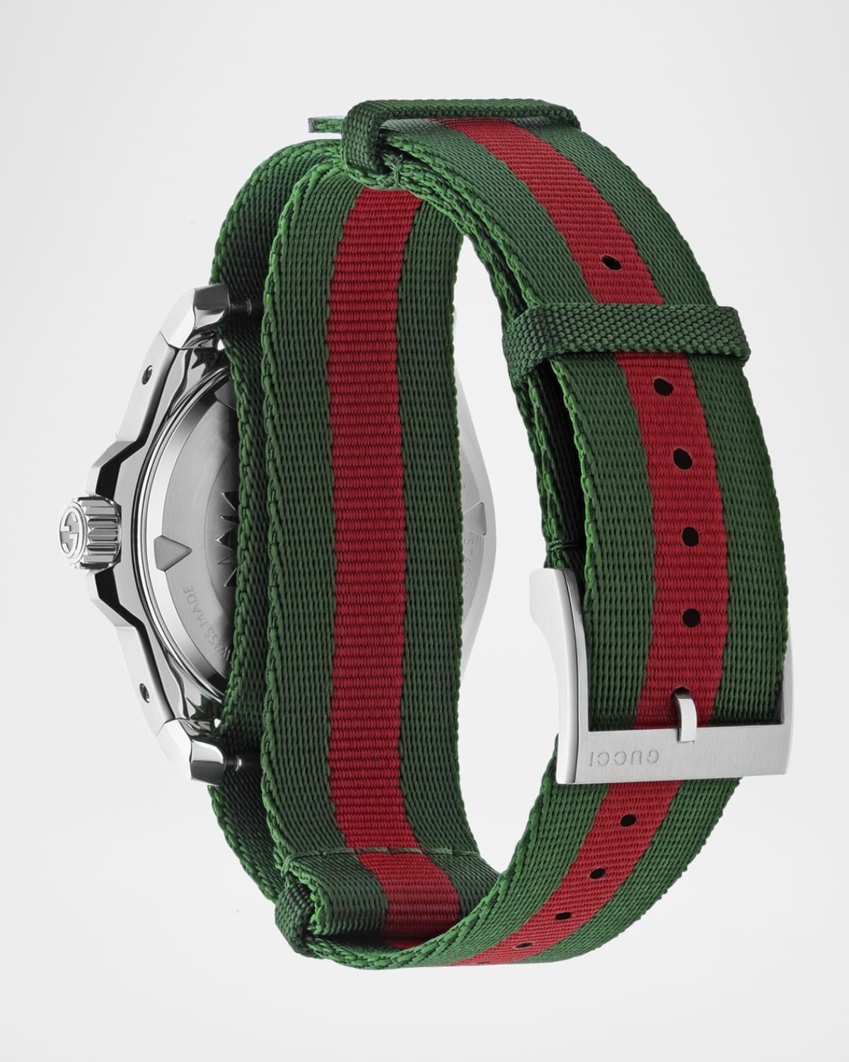 Men's Gucci Dive Green and Red Nylon-Strap Watch, 40mm - 4