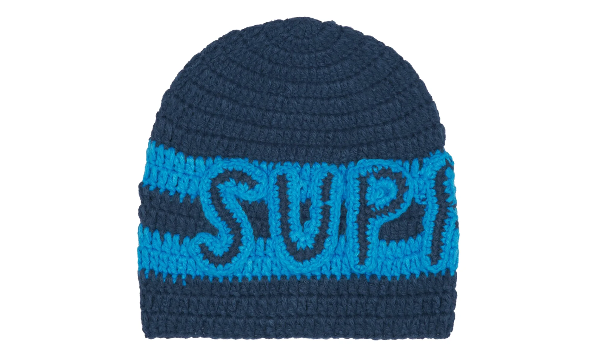 Crochet Logo Beanie "FW25 - Navy" SU27867 - 1