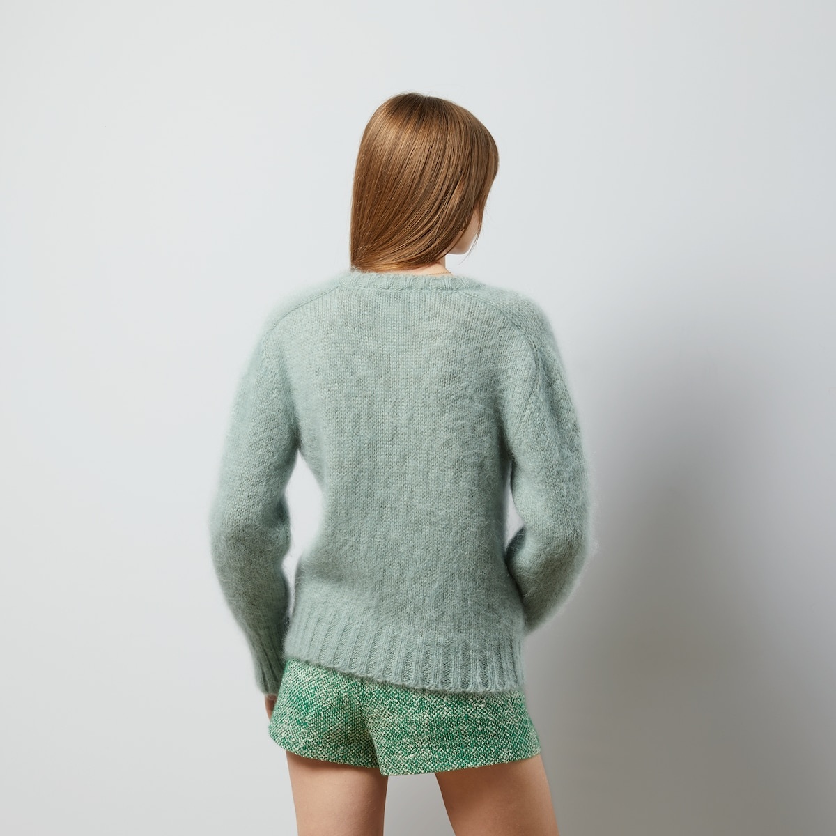 Wool mohair sweater with crystal G - 6