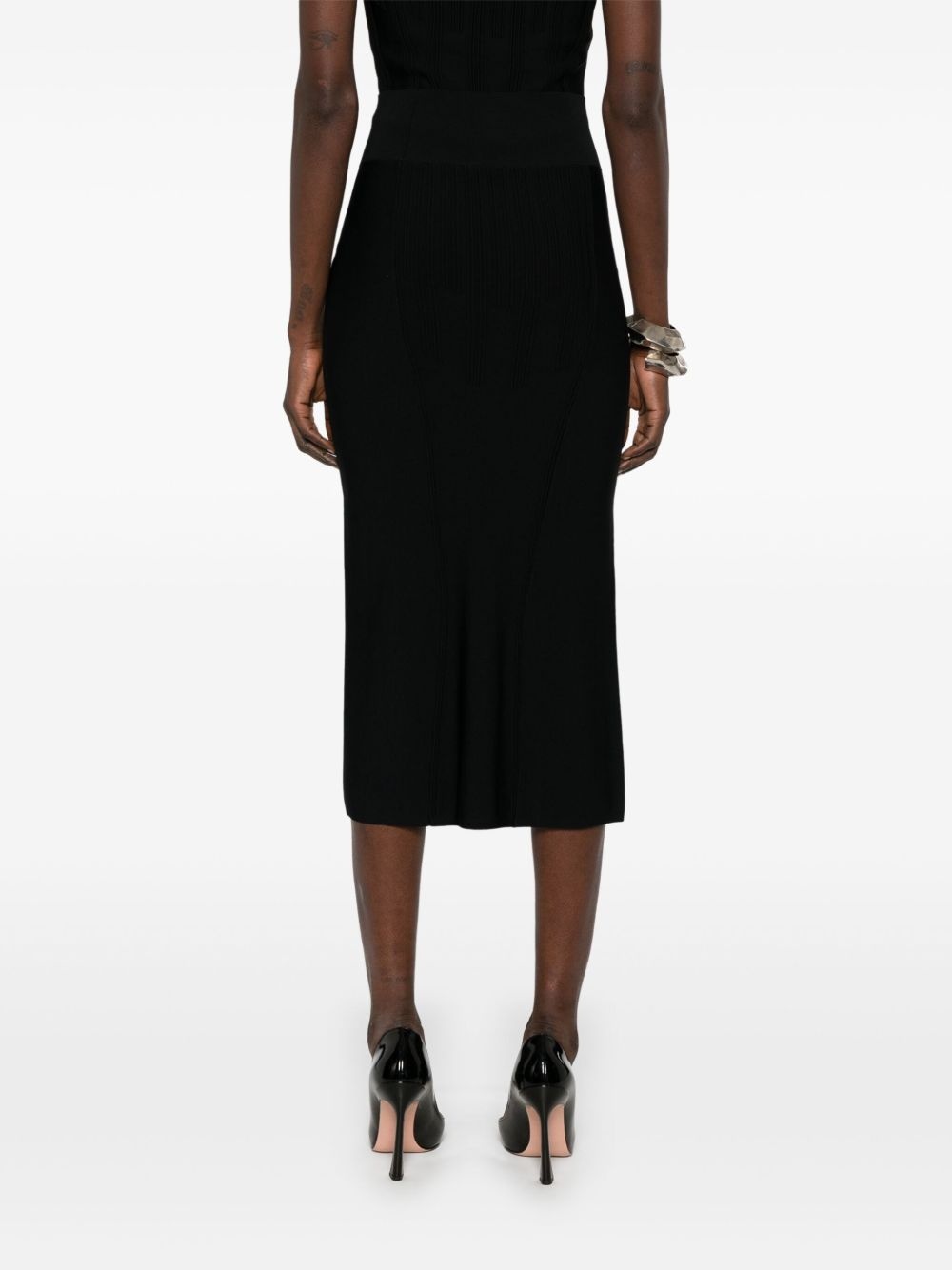 high-waisted midi skirt - 4