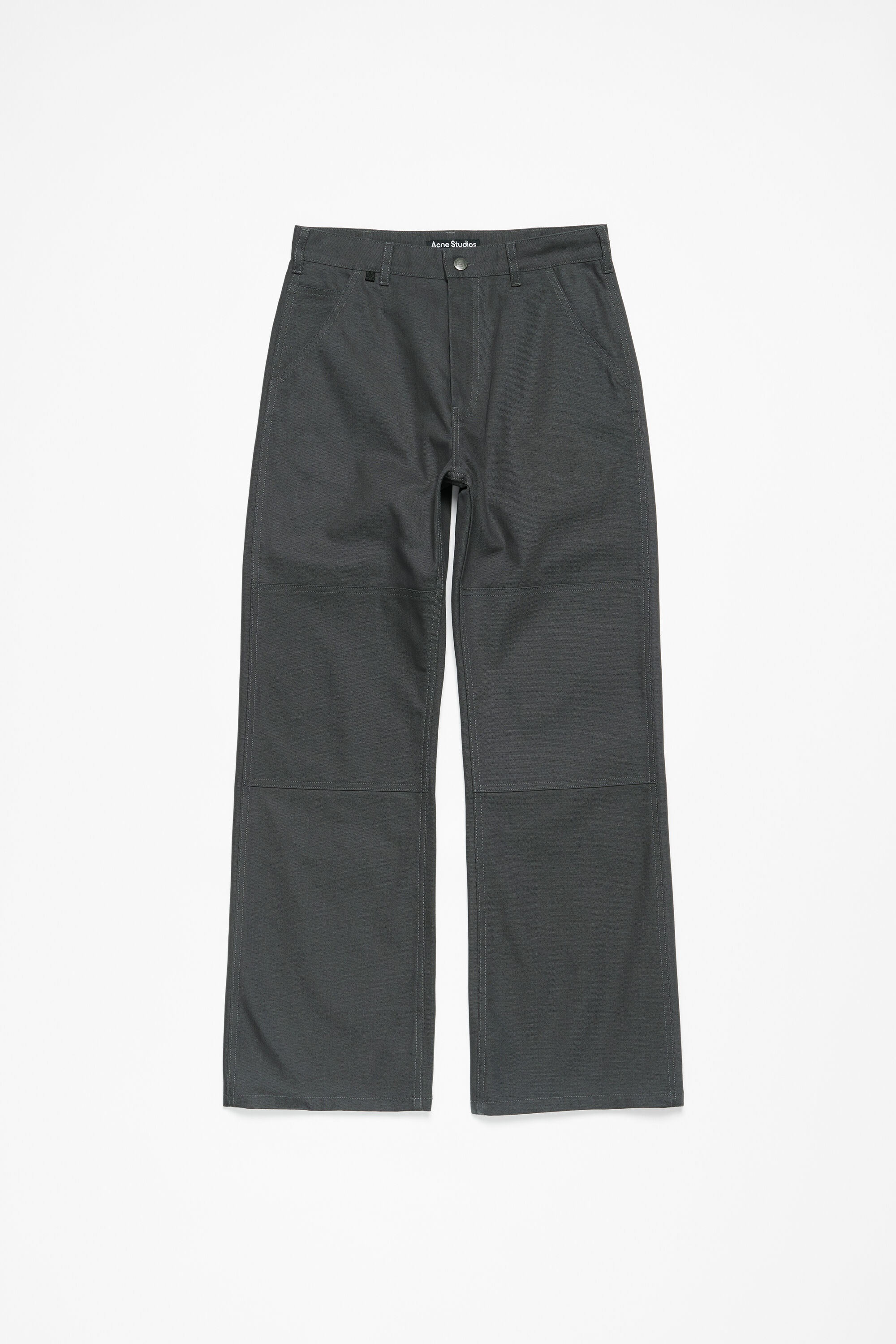 Patch canvas trousers - Dark grey - 7