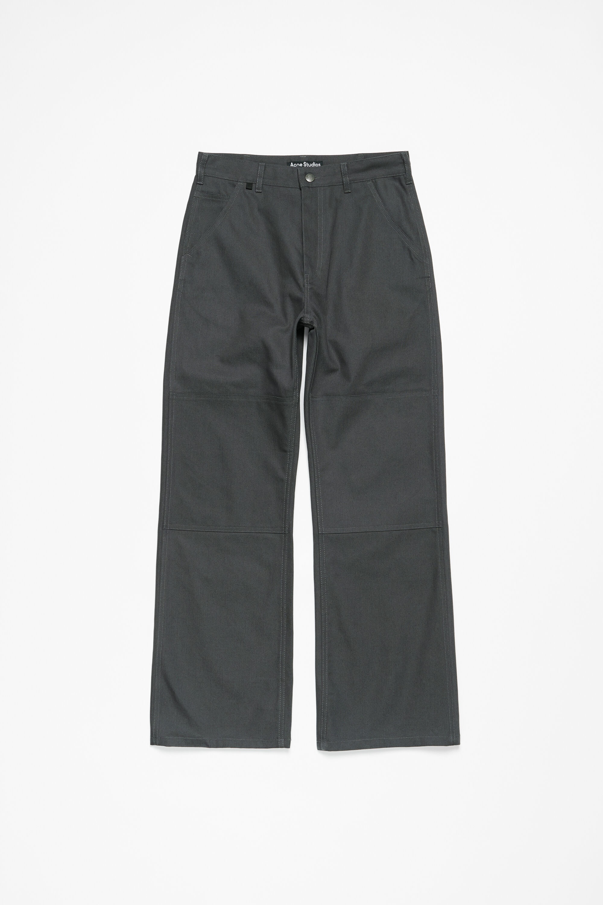 Acne Studios Patch canvas trousers - Dark grey | REVERSIBLE