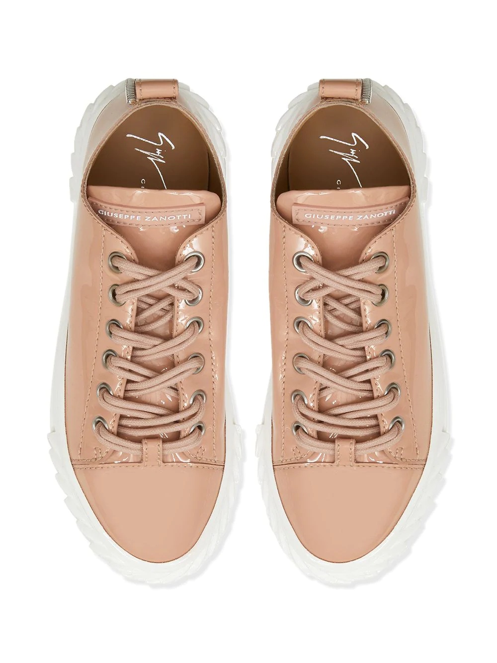 low-top lace-up trainers - 4