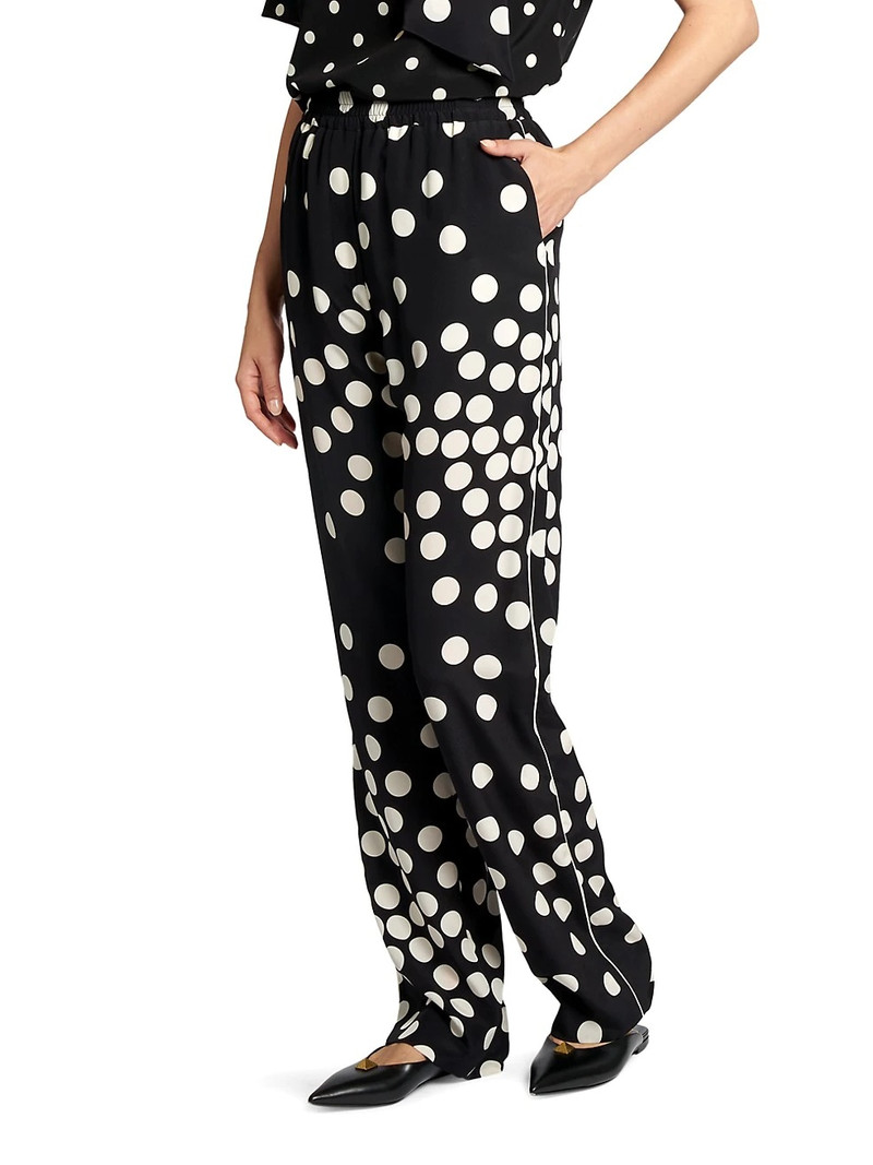 Patchy Dots Silk Trousers 4