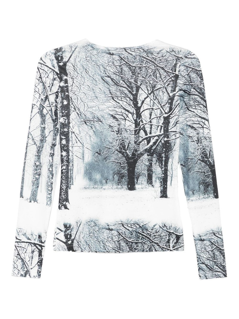 House of Sunny winter-tree print top outlook