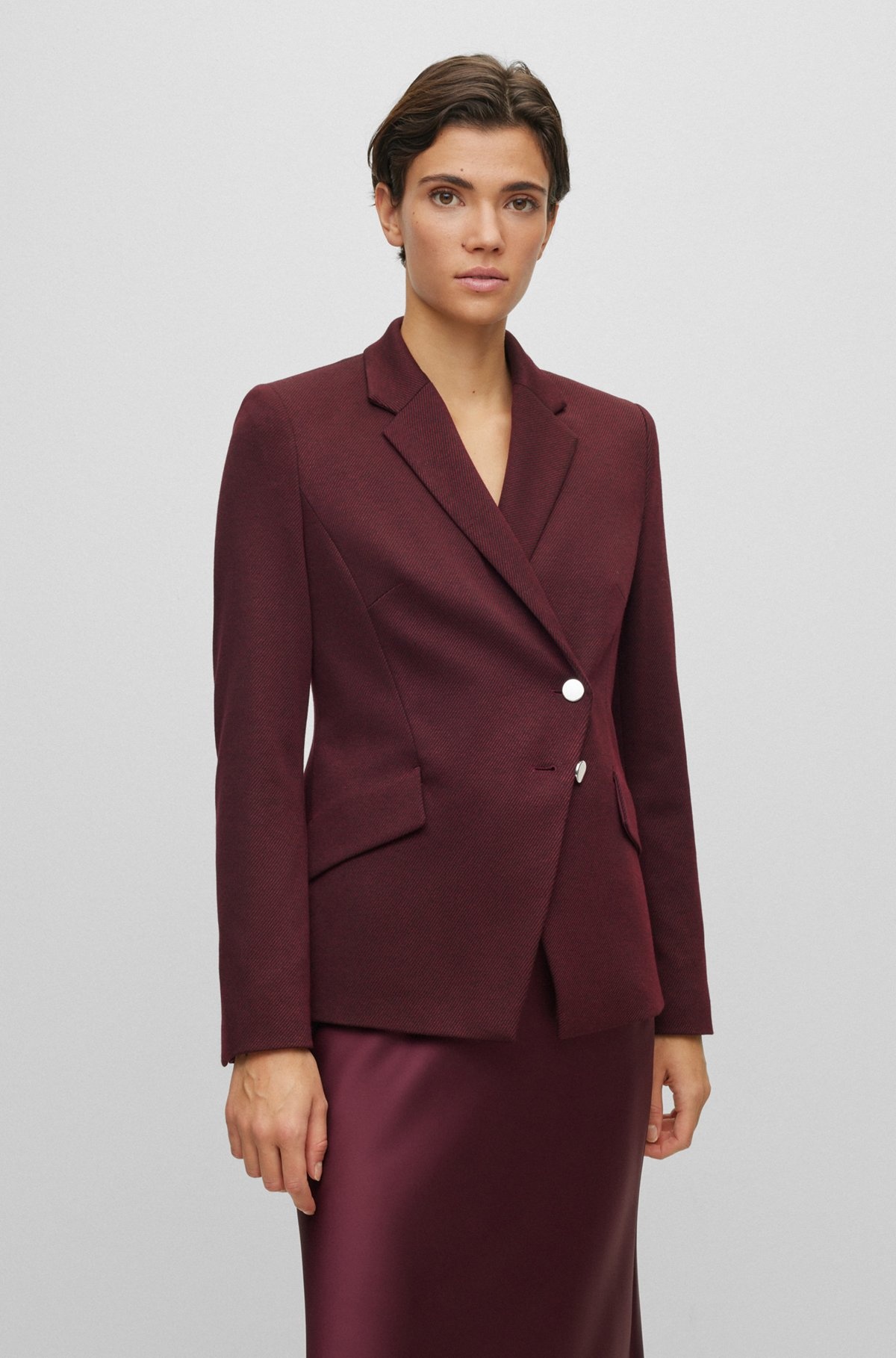 SLIM-FIT JACKET IN HEAVYWEIGHT CORDUROY WITH ASYMMETRICAL BUTTONS - 2