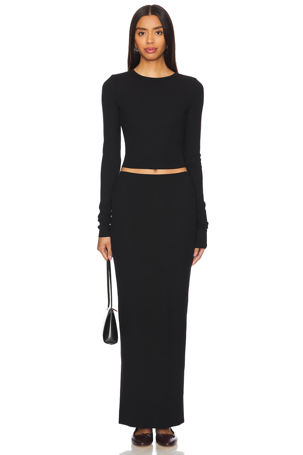 Cropped Long Sleeve Fitted Top - 4