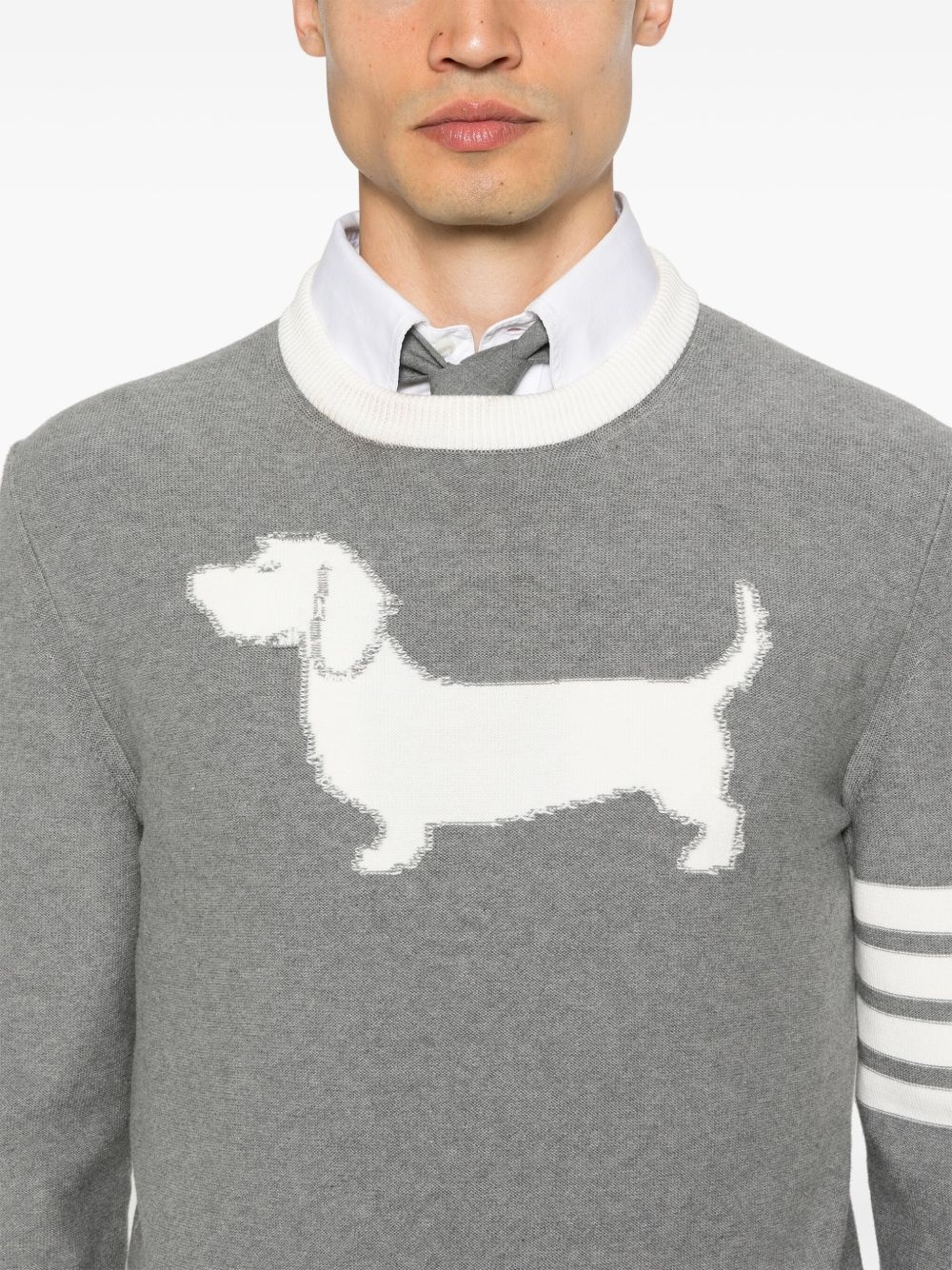 Hector intarsia-knit jumper - 5