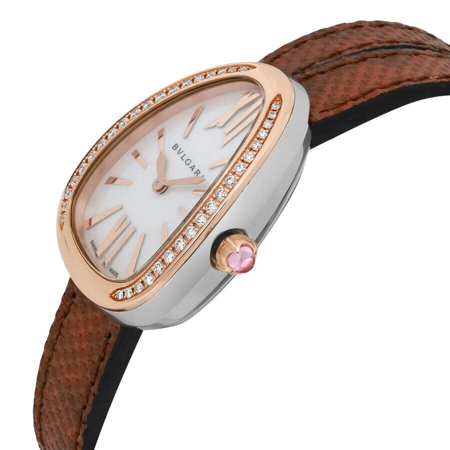 Pre-owned Bvlgari Serpenti Diamond Mother of Pearl Dial Ladies Watch 103059 - 3